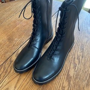 COPY - J.Crew Refined Leather Lug-Sole Lace-Up Boots Size 12  Womens